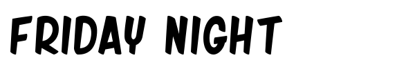 Friday Night font preview